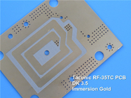 PWB de alta frequência Taconic da micro-ondas da placa de circuito impresso 10mil de RF-35TC 0.254mm RF-35TC com ouro da imersão